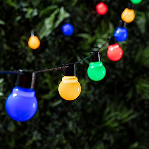 Lights4fun - Guirnalda de Luces LED con 30 Bombillas Multicolor