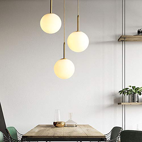 Lustre Bola de Cristal Lámpara de esfera,Lámpara de Suspensión,Lámparas de Cristal Bola para Dormitorio, Salón, Pasillo, Restaurante,1 unidad(25CM)