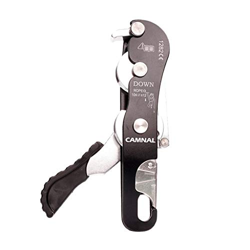 MagiDeal 1x Descensor Para Escalada Cuerda 9-12mm Espeleología Rapel Autofrenantes Engranajes Parada