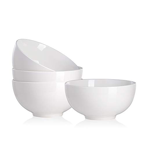 Malacasa, serie Regular, Juego de Cuencos 6", 8 piezas Cuencos de Arroz/Sopa/Cereales,Vajilla de Porcelana