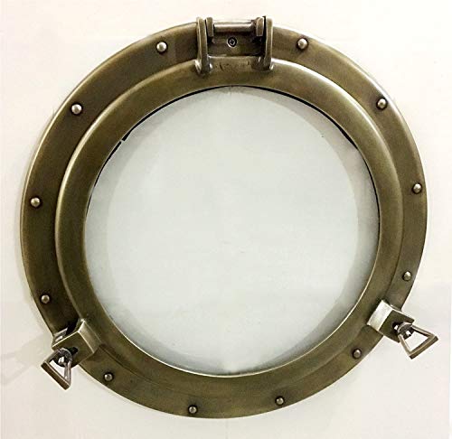 Marine Nautical Store Porthole - Porthole-ventana de cristal redondo para decoración de pared (50,8 cm)