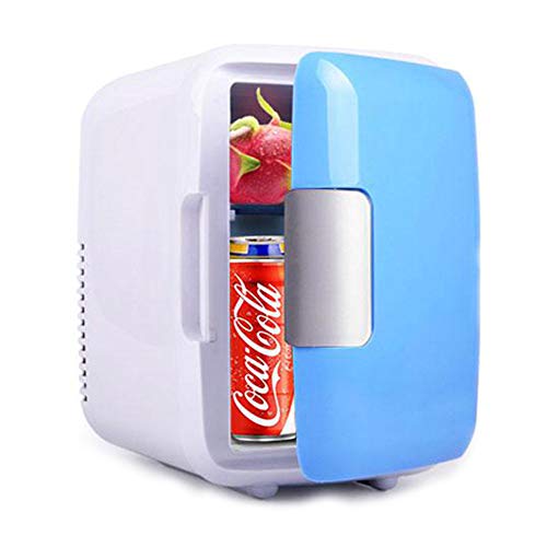 Meet World Refrigerador del Coche Automoble Mini Refrigeradores De Refrigeración Congelador Caja Frigobar Alimento De La Fruta Almacenamiento Frigorífico Compresor,Azul,8L