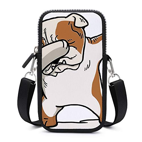 Monedero para teléfono celular con correa de hombro extraíble Bulldogs Pose bolsa resistente al desgaste, para dinero, muñeca, gimnasio, fitness bolsas para niñas