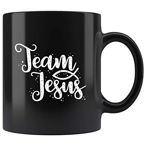 N\A Taza del Equipo de Jesús para Cristianos, Taza de café para Amantes de Jesús, Regalo, Taza de té de fe Cristiana, 11 oz