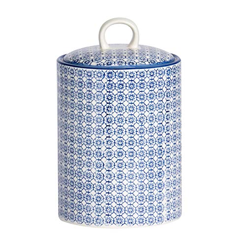 Nicola Spring Bote de Porcelana para Galletas - Estampado Floral Azul - 156 x 252 cm