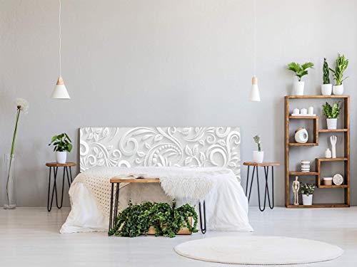 Oedim - Cama PVC Estampado Blanco 150x60cm | Disponible en Varias Medidas | Cabecero Ligero, Elegante, Resistente y Económico