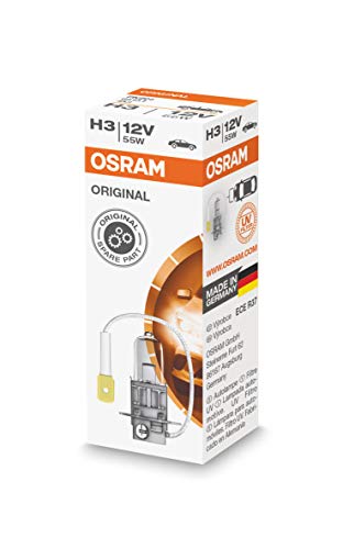 Osram 64151 Night Racer 50 H7 Lámpara Halógena para Faro de Motos 50% Más Luz 12V 55W Casquillo Px26D Embalaje Blister Individual, Halogenweiß