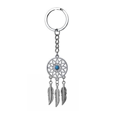 oyfel Metal llavero Trousseau port llave estilo Bohemia turquesa Tassel pluma Dream Catcher coche recuerdo regalo colgante de accesorios de bolsa de teléfono