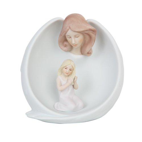 Pacific Giftware ángel Watching Over Chica Estatua Religiosa Fine, Figura de Porcelana, 5 "W