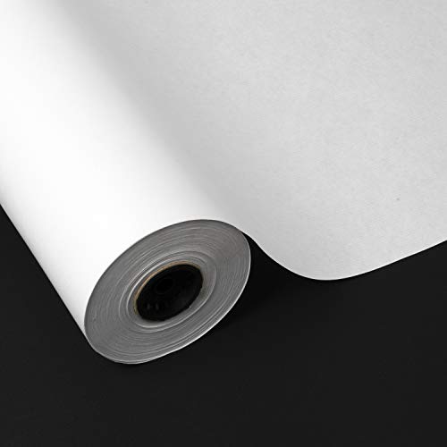 PAKOT BOBINA PAPEL KRAFT VERJURADO BLANCO 70CM X 100M