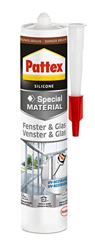 Pattex PFGFB - Silicona para ventanas y vidrio, color marrón oscuro