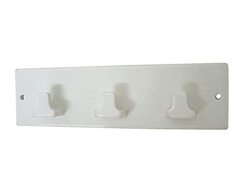 Percha Colgador Gancho Colgar Triple Cubo Pared BAÑO Porcelana Blanco