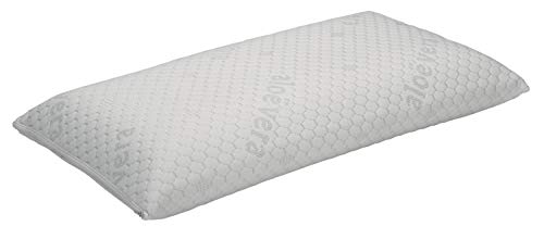 Pikolin Home - 2 x Almohada viscoelástica Aloe Vera, hilo plata doble funda 35 x 75 cm (Todas las medidas)