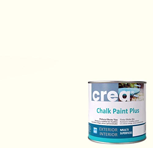 Pintura a la Tiza – Chalk Paint – Pinturas para decoración, restauración de muebles, madera – Pintura efecto Tiza (500ml) (Blanco Roto)