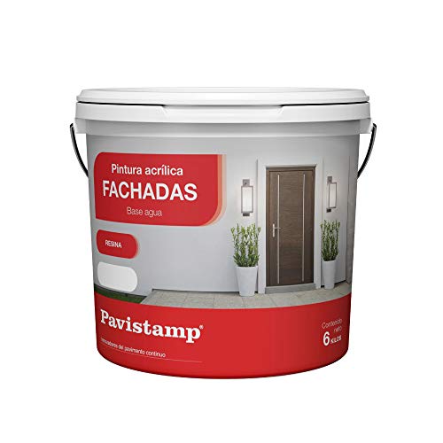 Pintura Interior Exterior blanca 6 KG Acrilica Plastica/Antihumedad/Antimoho/Fachadas, paredes, suelos y madera alta gama en colores para pared rodillo, brocha y pistola