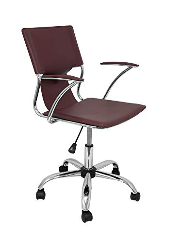 Piqueras y Crespo 214 - Silla de Oficina ergonómica con Brazos fijos, Regulable en Altura y giratoria 360º