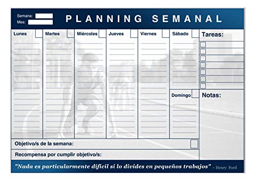 Planificador Semanal Para 50 Semanas Tamaño A4. Organización y Productividad Total Con Gamificación