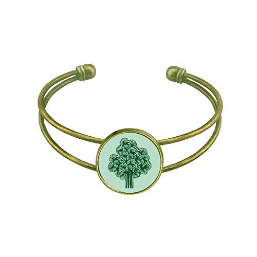 Plantas, flores, Ã¡rboles de hojas Pulsera Brazalete Retro Joyas De PuÃ±o Abierto