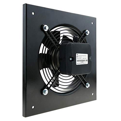 PrimeMatik - Extractor de Aire de Pared de 300 mm para ventilación Industrial 2550 RPM Cuadrado 430x430x64 mm