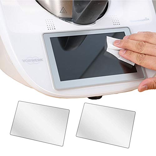 Protector de pantalla de cristal blindado para Vorwerk Thermomix TM6, paquete de 2 unidades, resistente a los arañazos