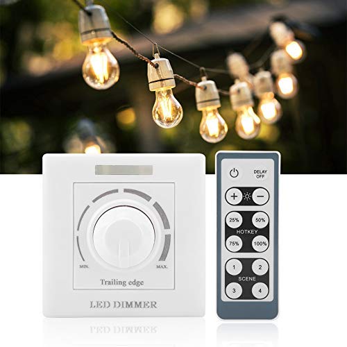 Regulador de atenuador LED de 200 W con control remoto por infrarrojos Control remoto de 12 teclas ajustable (220 V)