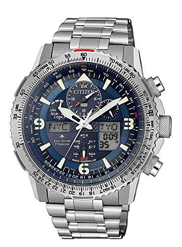 Reloj de Cuarzo Citizen Radio Controlled, Eco Drive, Azul, 20 ATM, JY8100-80L