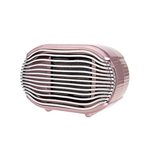 Rose Cup Calefactor Eléctrico Bajo Consumo, Calefactor Portátil Eléctrico de Aire Caliente, Mini Calentador Silencioso Cerámico para el Baño Oficina Dormitorio, 2 Modalidades 400W/800W