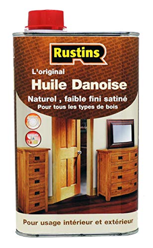 Rustin's Aceite danés para todo tipo de madera interior y exterior - Claro - 500ml - DANO500FR