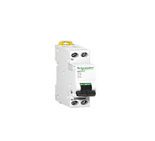 Schneider Electric A9N21644 IDPN Interruptor Automático Magneto Térmico, IDPN F, 1P + N, 10A, Curva C, 78mm x 18mm x 81mm, Blanco