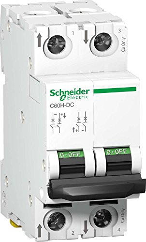 Schneider Electric A9N61531 Interruptor Automático Especial de CC, C60H, 500 V, 2P, 16 A, curva C