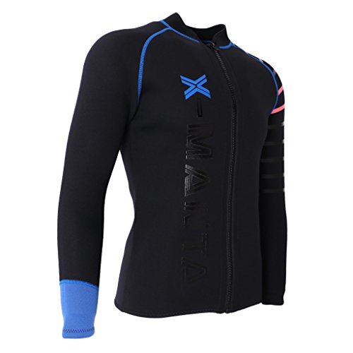 Sharplace 1 Pieza de Chaqueta para Neopreno de Neopreno para Hombre de 3 Mm Chaqueta para Buceo con Capucha de Frente Y Top - Negro, XL