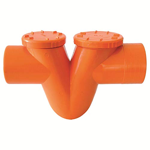 SIFONE Horizontal tipo O-O Super Tubos empalmes PVC Naranja Edilicia D. 125 mm