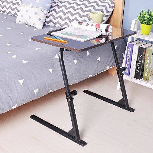 SogesHome 80x40cm Mesa Ajustable Regazo Mesa de Soporte Soporte de computadora Mesa Lateral para Cama Sofá Hospital Enfermería Lectura Comer, S1-2BK-SH-01