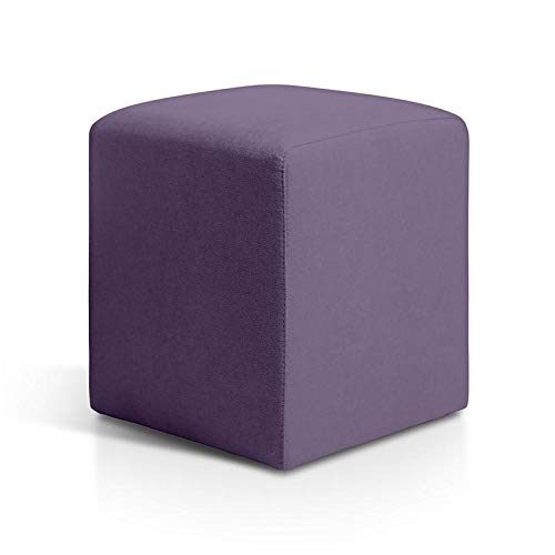 SUENOSZZZ-ESPECIALISTAS DEL DESCANSO SueñosZzz | Puff Asiento Taburete tapizado Lila Otto | Mueble Puff reposa pies Caja Cubo puf reposapies | Ideal Salon Cocina Dormitorio o como Banco…