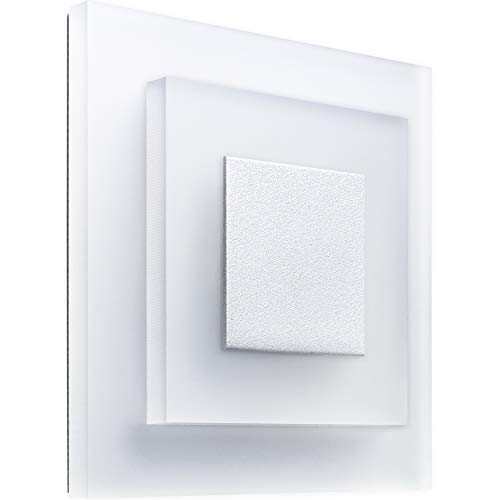 SunLED Porco - Sistema de iluminación LED para escaleras, 230 V, 1 W, plexiglás, con caja empotrada, luz empotrada (aluminio: blanco; luz: azul, 1 unidad)