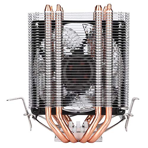 T90 4 Heat Pipe Twin Tower Silent CPU Enfriamiento Ventilador Streamer Azul Doble Ventilador Radiador Disipador de Calor Rodillo hidráulico de 3 Pines (Control de Temperatura 4P)