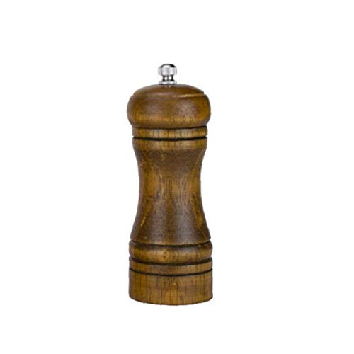 TOPofly Pepper Grinder, 5 Pulgadas de Madera Maciza de Molino de Pimienta, Pimienta Ajustable Grinder, Manual multifunción Salt Mills con la Herramienta de la vinagrera de Cocina de cerámica Core