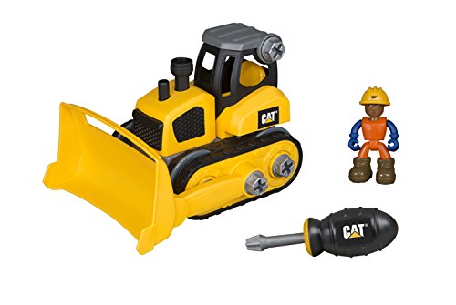 Toy State-80902 Disney Caterpillar construcción de vehículo de Obras públicas Bulldozer, Color Negro, Amarillo (80902)