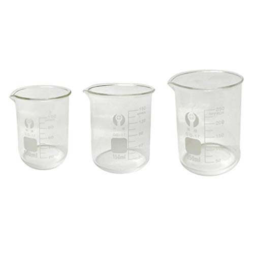 Tubayia 3 vasos medidores de perfil bajo (100 ml, 150 ml, 250 ml)