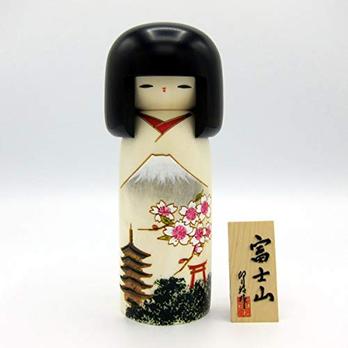 Usaburo Sosaku Kokeshi Muñeca Fujiyama Hecho en Japón