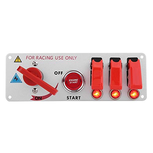 Vikenar Panel de Encendido del Interruptor de Encendido de Carracing de 12V Start Start LED Push BOTÓN MAQUILLO