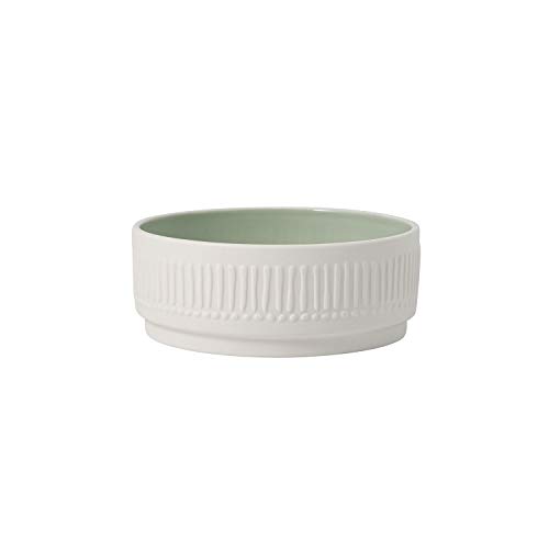 Villeroy & Boch It's My Home Blossom Cuenco para Plantas, Recipiente De Generosas Proporciones para Plantar, Porcelana Premium, Verde/Blanco (Mineral) Porcelain, Tazón para Plantar