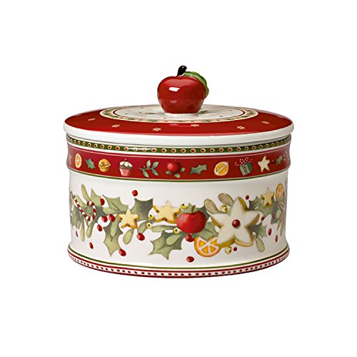 Villeroy & Boch Winter Bakery Delight Caja para Galletas Mediana de 11 x 13 cm, Porcelana, Multicolor, 13 x 17 x 6 cm