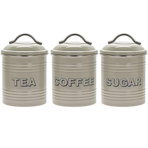 Vintage Sage Tea Café Azúcar Canisters