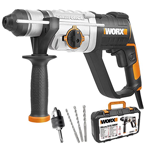 WORX WX339.3 Martillo Horizontal 3F 800W 2,5J, 800 W, Negro