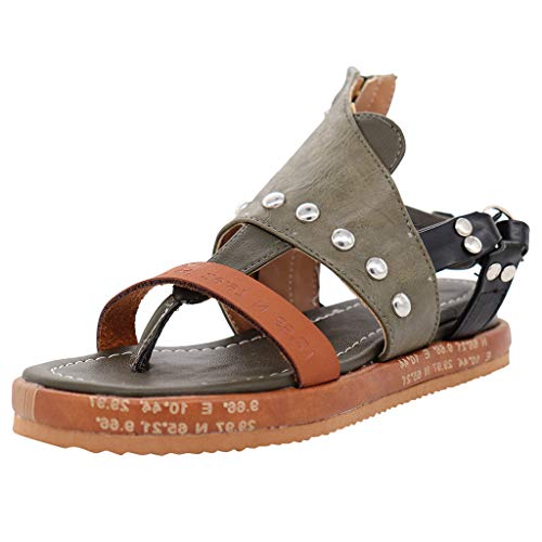 Wyxhkj Sandalias Romanas Mujer Vintage Sandalias Plataforma De Cuero Artificial Zapatos Cuña Chanclas Verano Zapatos De Playa De Dedo Del Pie Chancletas Romanas Vacaciones