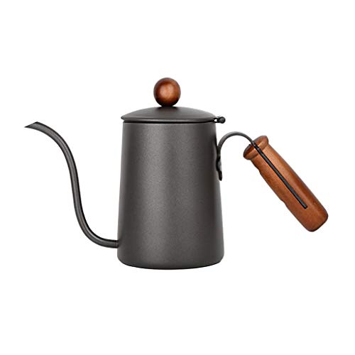 WZHZJ Tetera de mano de acero inoxidable, tapa redonda y asa, perfecta para té, café y bebidas con sabor, apto para todas las estufas, 650 ml