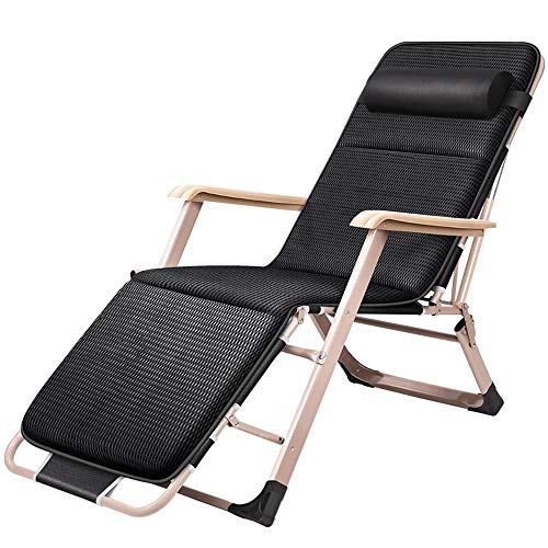 YAN Mei- Silla Silla De Cero Gravedad, Teslin Tejido Transpirable Campamento Al Aire Libre Oficina Reclinable Gravedad De Ocio Pausa For El Almuerzo Plegable con Colchón Transpirable 4D /@@