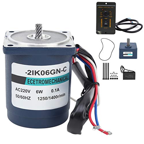 100% nuevo Motor de engranajes de CA 50 / 60HZ 6W estable 0.1A XD2IK06GN-C Ajustar velocidad + caja de cambios + controlador de velocidad(12.5)