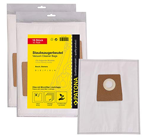 20x Bolsas de aspiradora para Bosch Typ D E F G - Animeaux BBS 1000...1199 Casa | 2000...2299 Alpha/N | 2400...2999 | 5000...5999 Optima | 6000...6309 Aktiva | 6310...6399 | 6400...6999 | 7000..7999 Compacta | 8000...8999 Perfec? - BBZ 22 AF | 24 AF | 50 